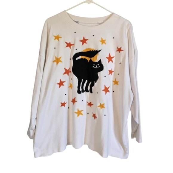 Tops - Halloween Black Cat Sweatshirt